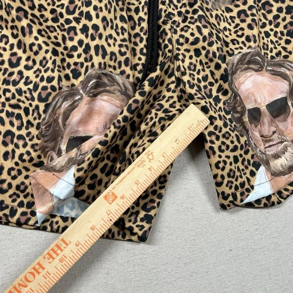Kenny Flowers Trunks Mens XL Animal‎ Print Mesh Lined Leopard Swim Barstool
